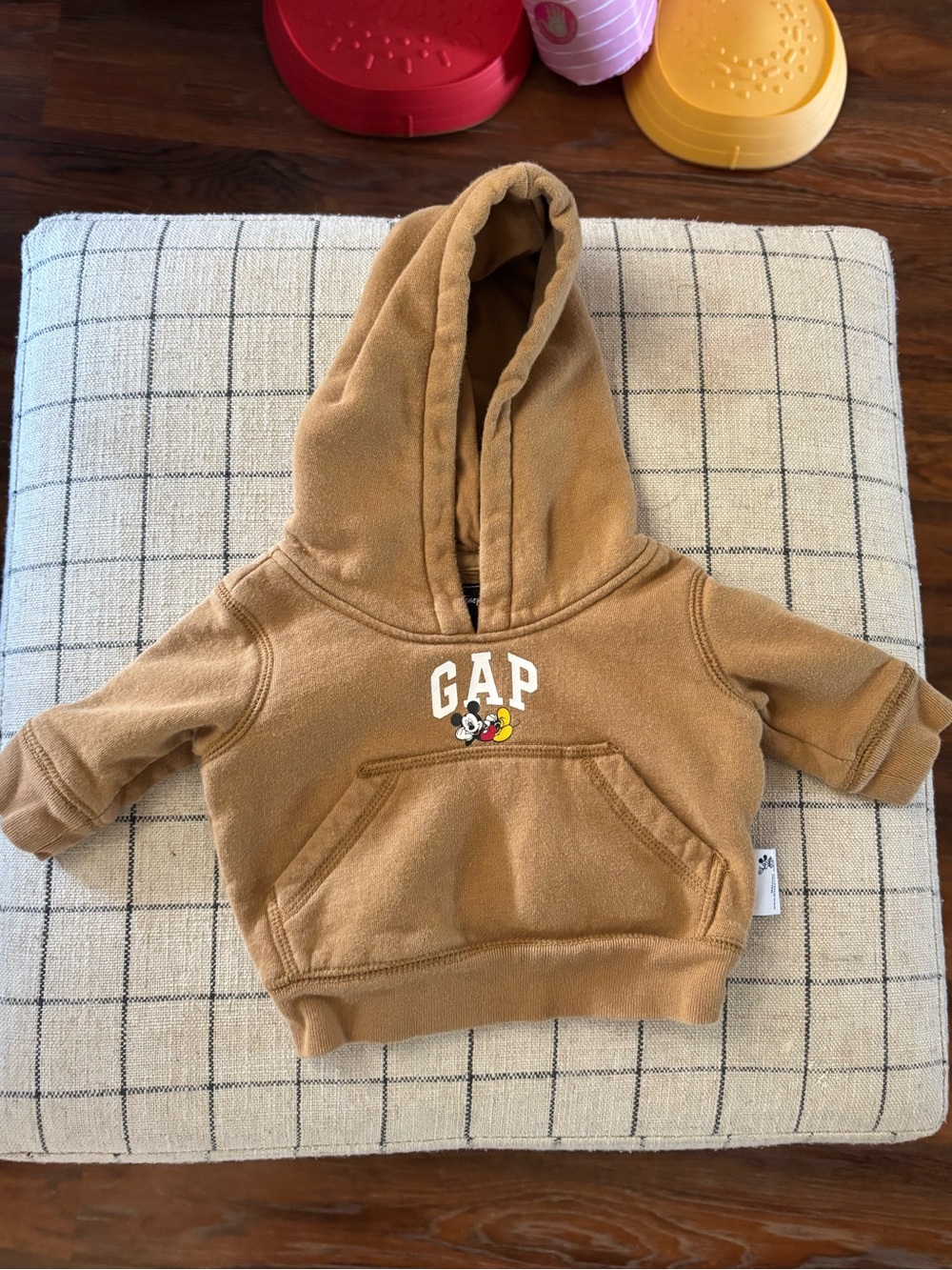 GAP Brown Kids Hoodie with Mickey Embroidery